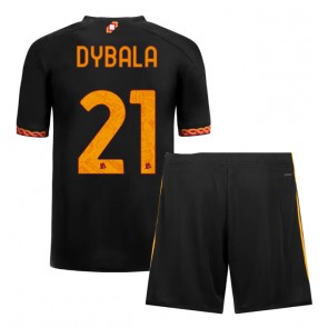 AS Roma Paulo Dybala #21 Koszulka Trzecich Dziecięca 2023-24 Krótki Rękaw (+ Krótkie spodenki)